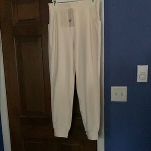 Fabletics Cream Track Pants